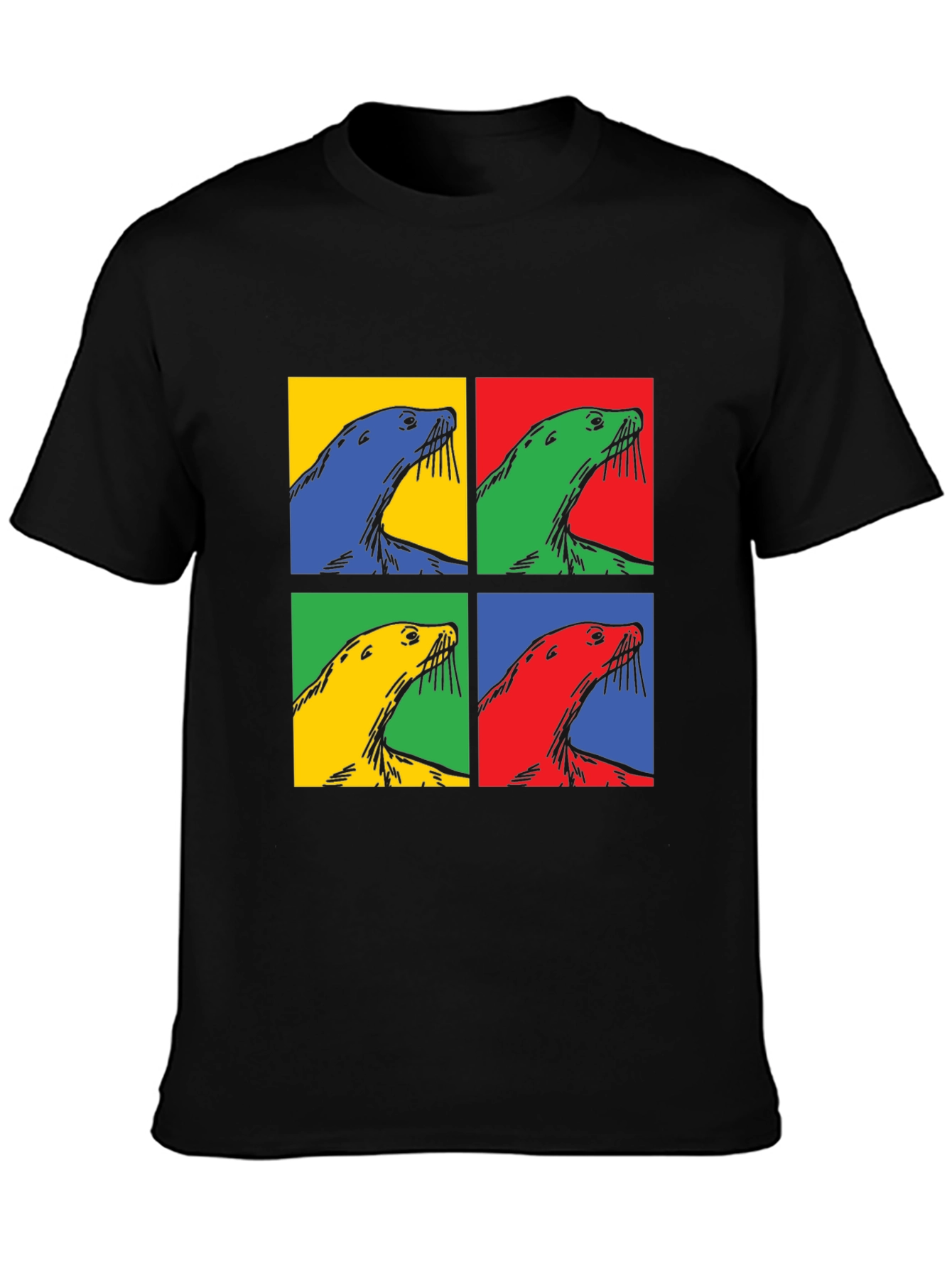 Pop Art Seal T-Shirt - Quirky Graphic Tee
