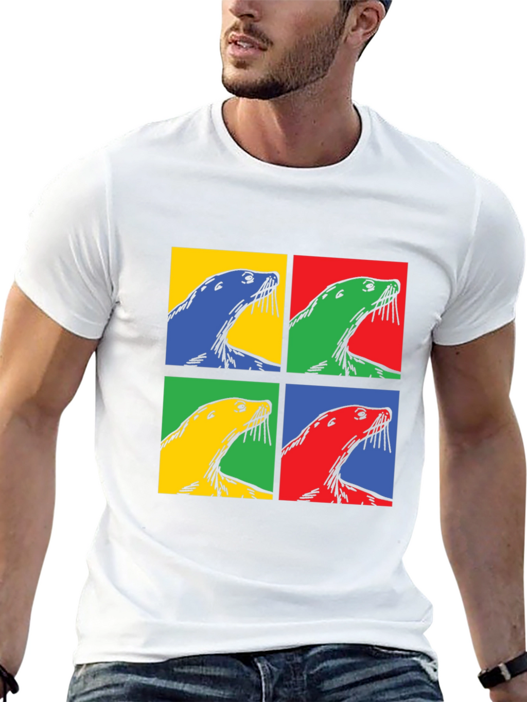 Pop Art Seal T-Shirt - Quirky Graphic Tee