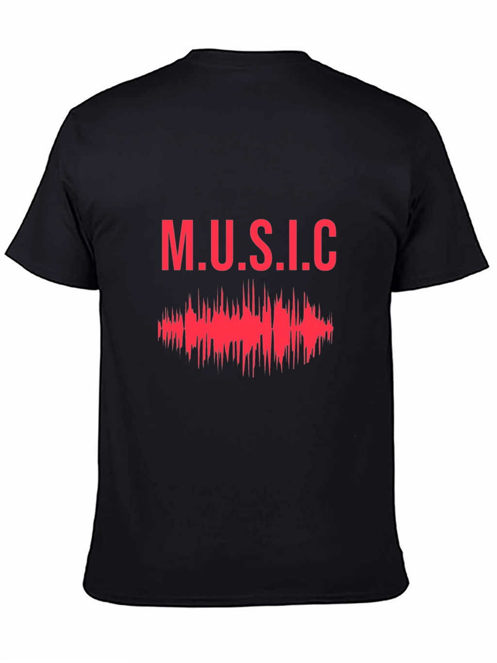Music Graphic Print Tee - Stylish Black T-Shirt