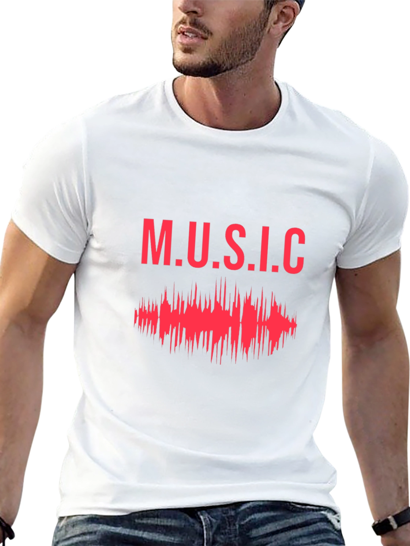 Music Graphic Print Tee - Stylish Black T-Shirt