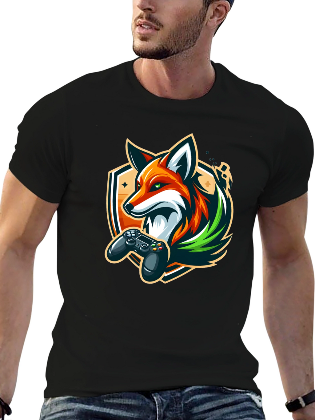 Gamer Fox Graphic Tee