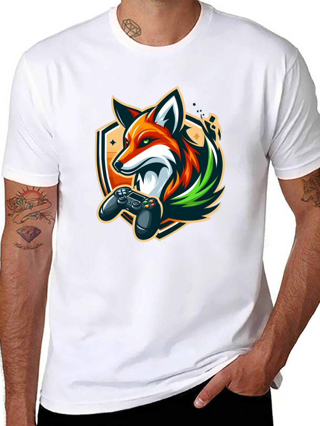 Gamer Fox Graphic Tee