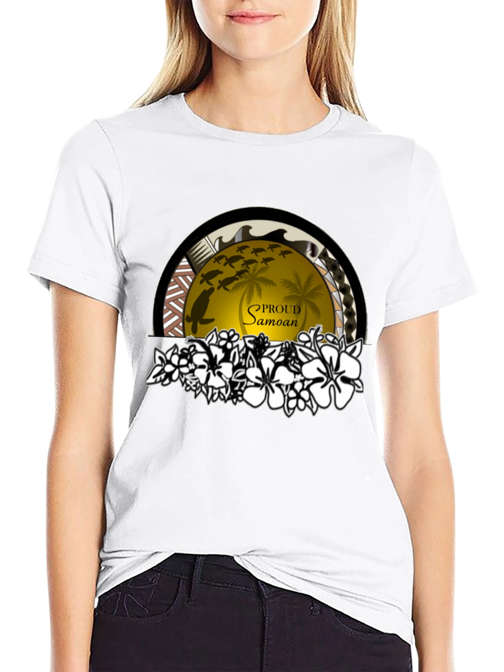 Proud Samoan Turtle Palm T-Shirt