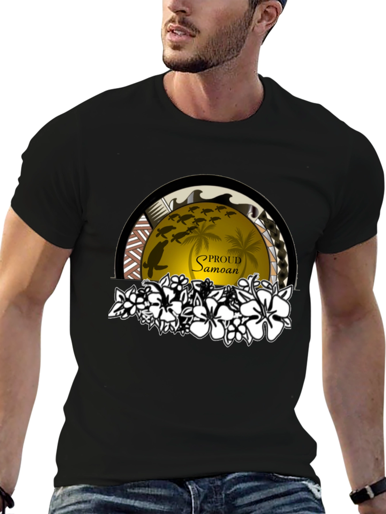 Proud Samoan Turtle Palm T-Shirt