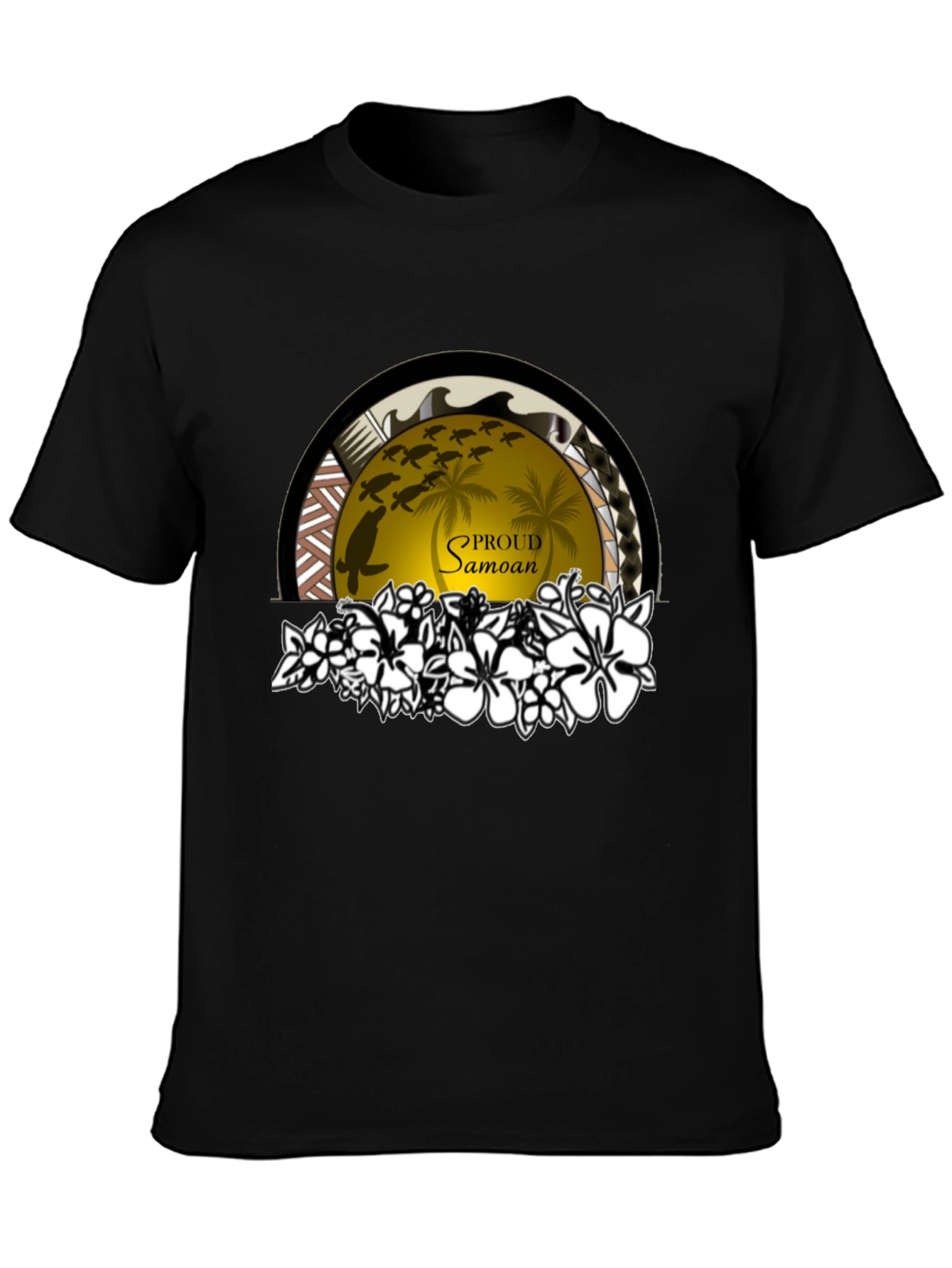 Proud Samoan Turtle Palm T-Shirt