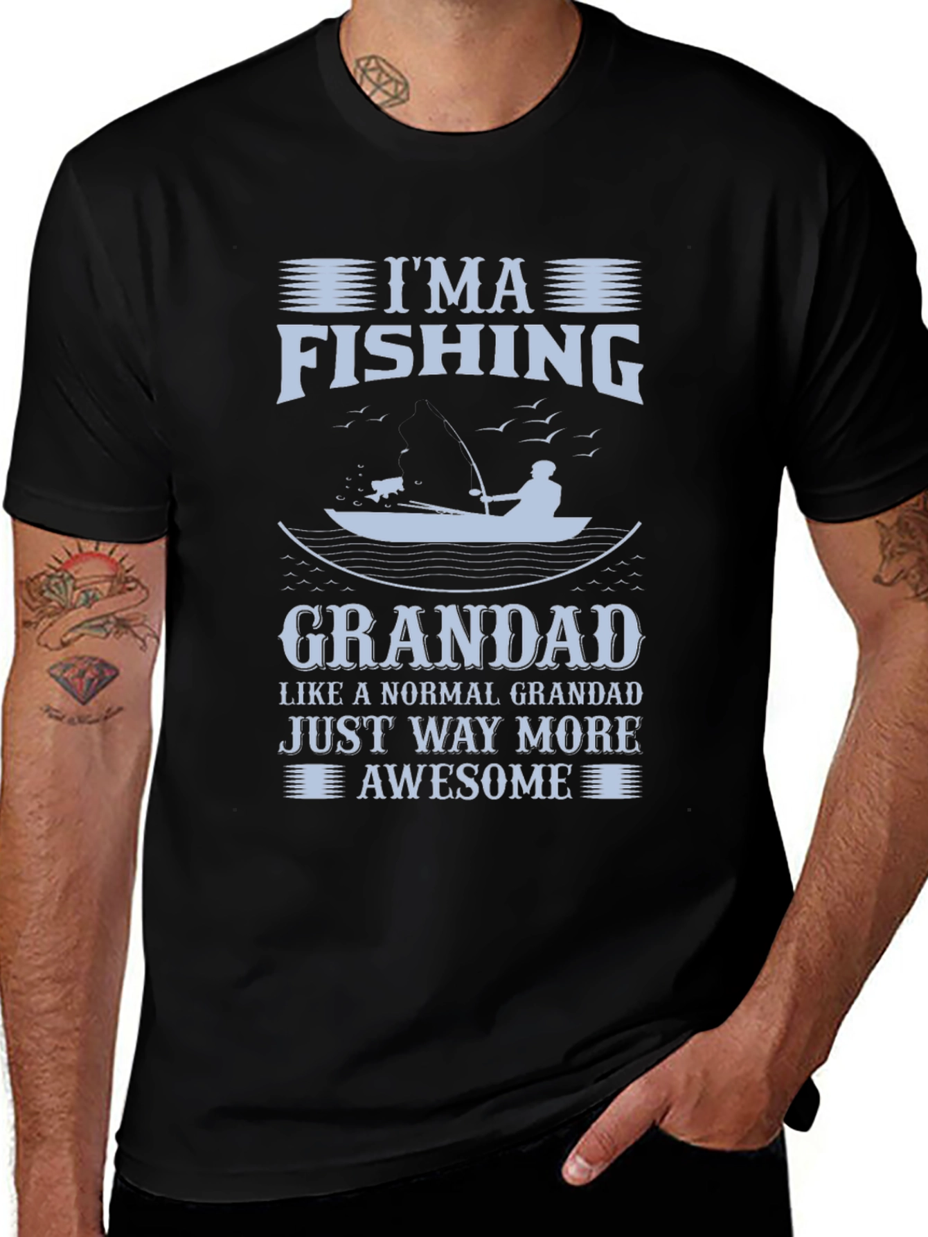 Im a Fishing Grandad Graphic T-Shirt