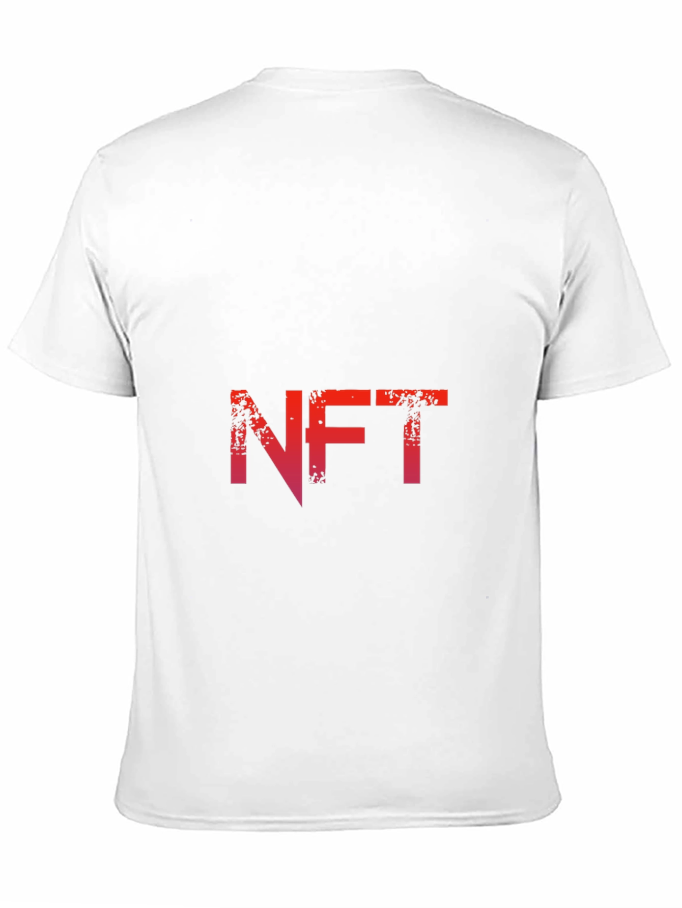NFT Graphic Tee - Distressed Red Print on Black