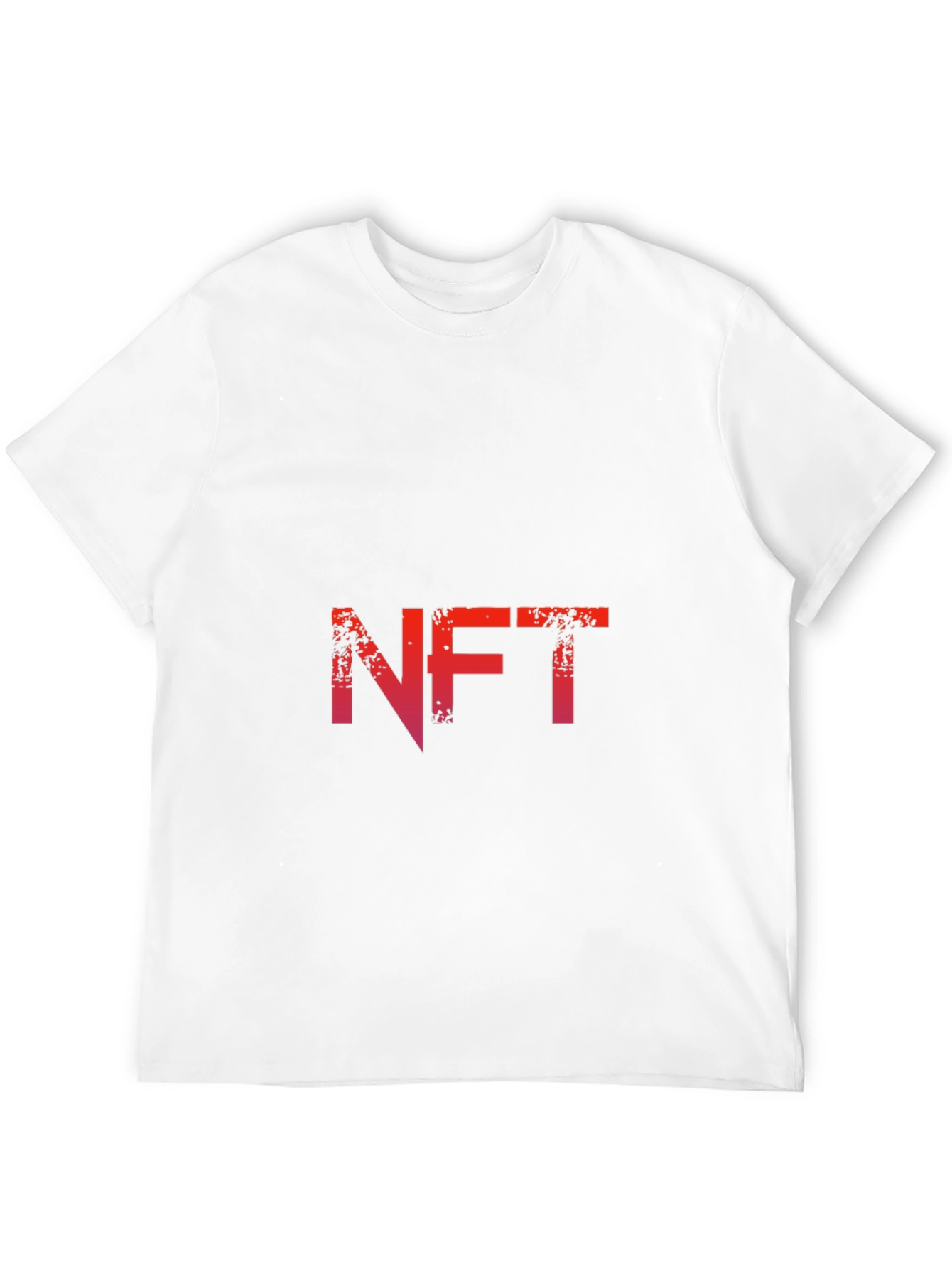 NFT Graphic Tee - Distressed Red Print on Black