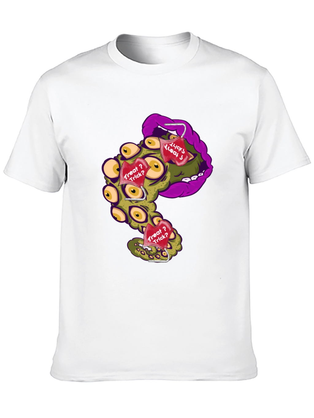 Monster Mouth Halloween Graphic T-Shirt