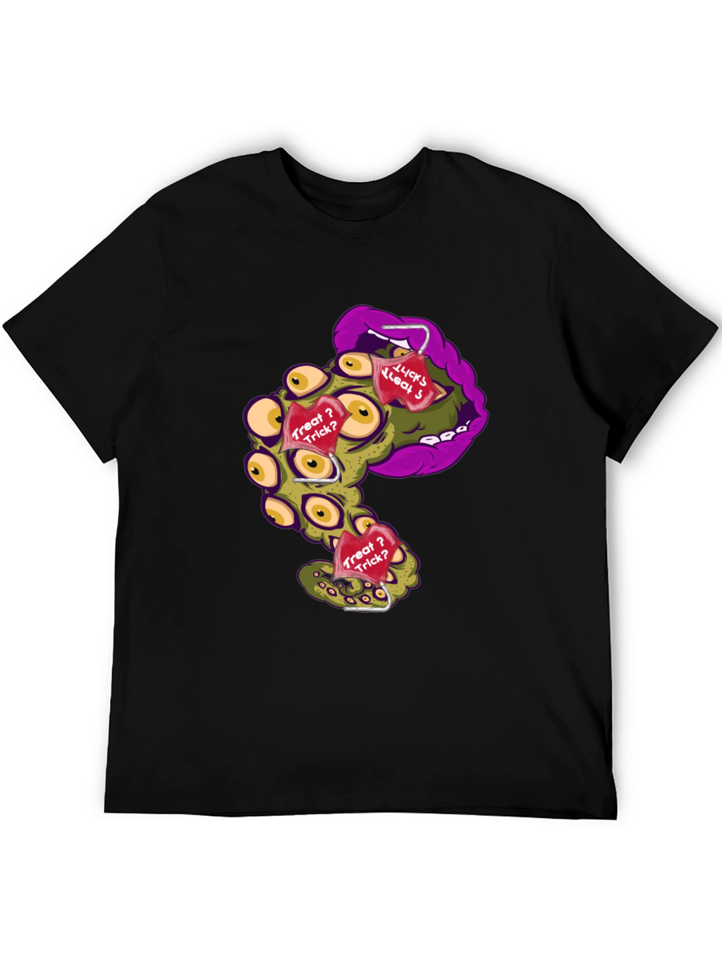 Monster Mouth Halloween Graphic T-Shirt