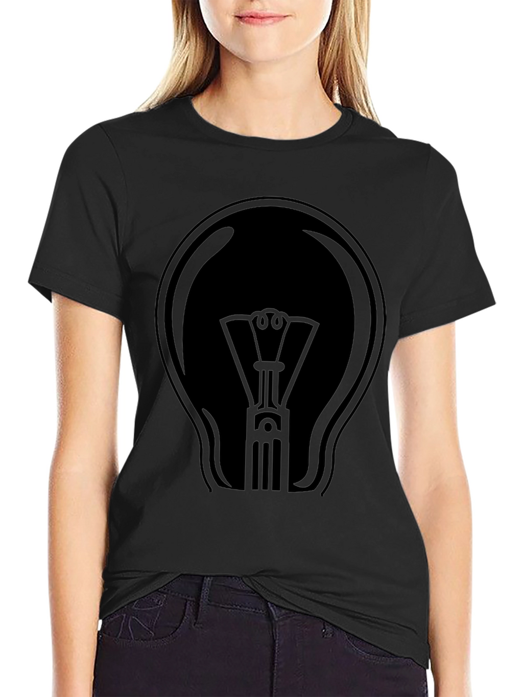 Black Light Bulb Graphic T-Shirt
