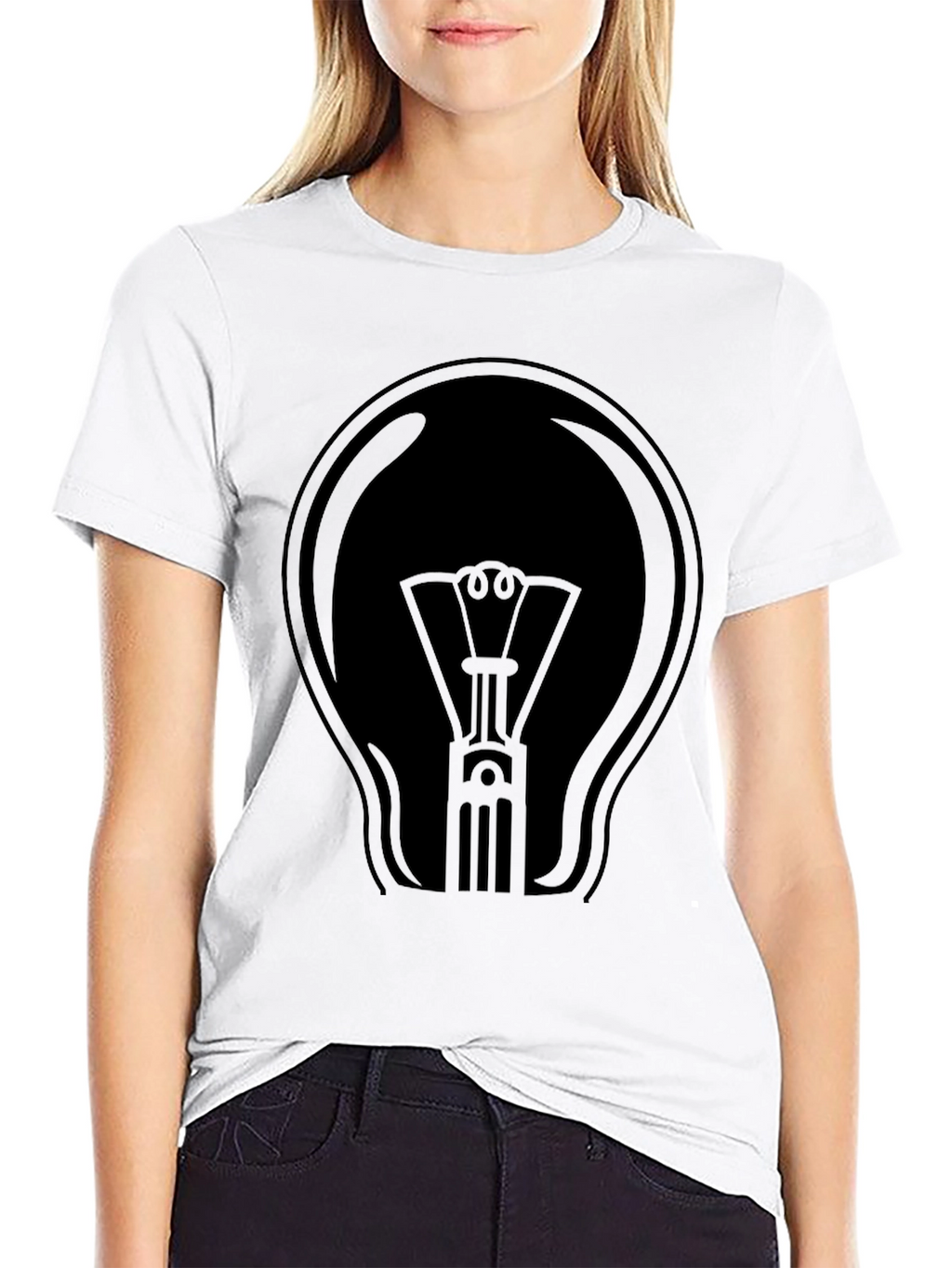 Black Light Bulb Graphic T-Shirt