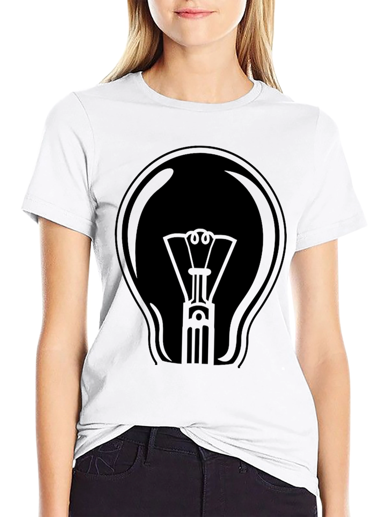 Black Light Bulb Graphic T-Shirt