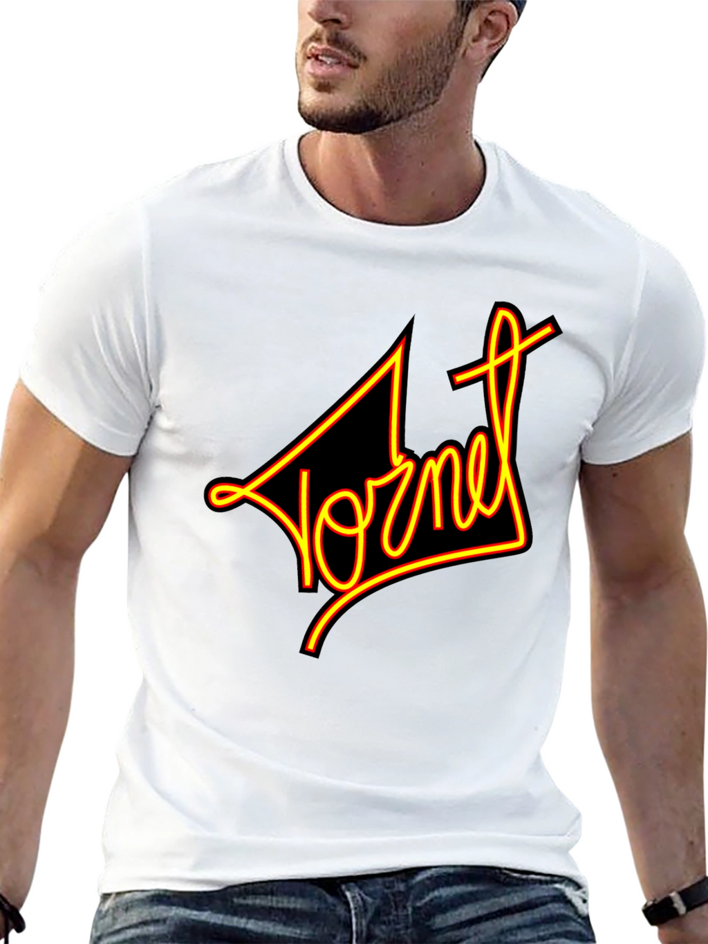 Retro Yornet Graphic Black T-Shirt