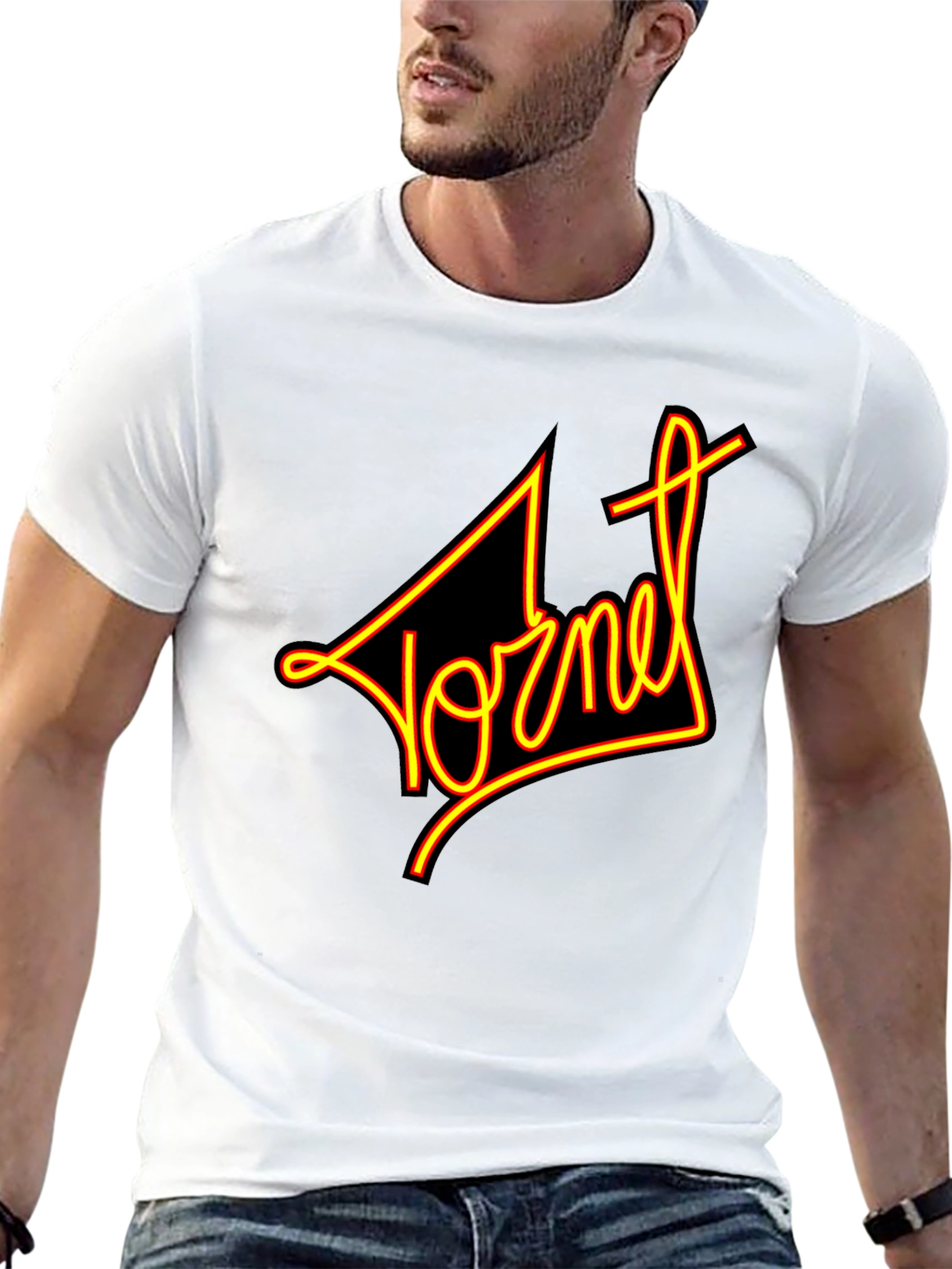 Retro Yornet Graphic Black T-Shirt
