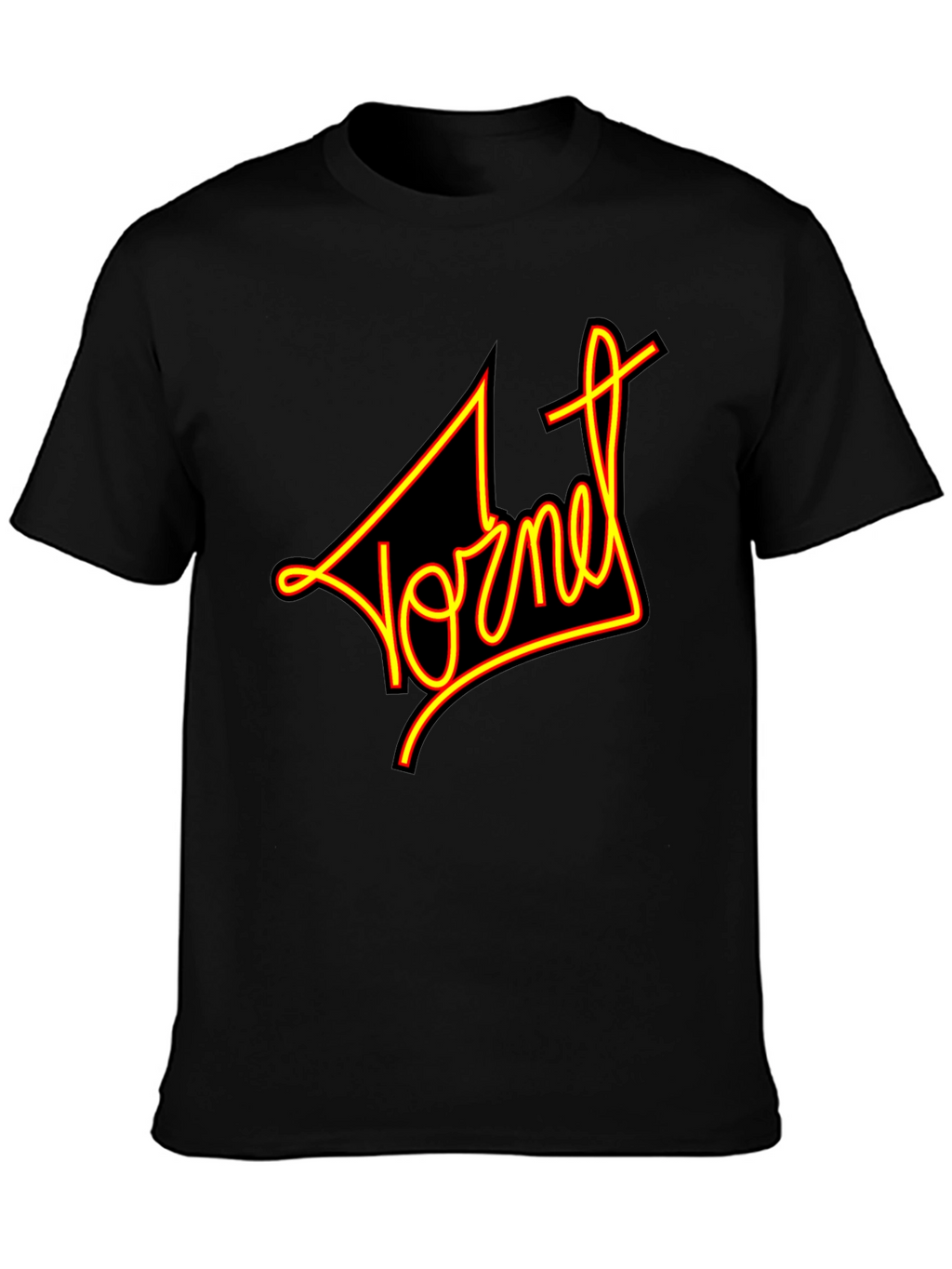 Retro Yornet Graphic Black T-Shirt