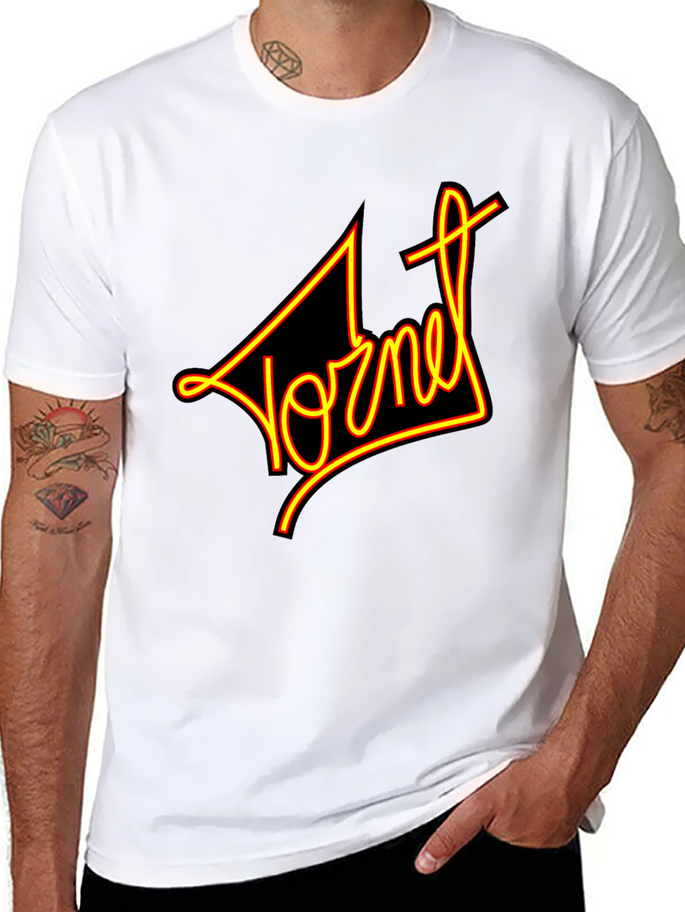 Retro Yornet Graphic Black T-Shirt