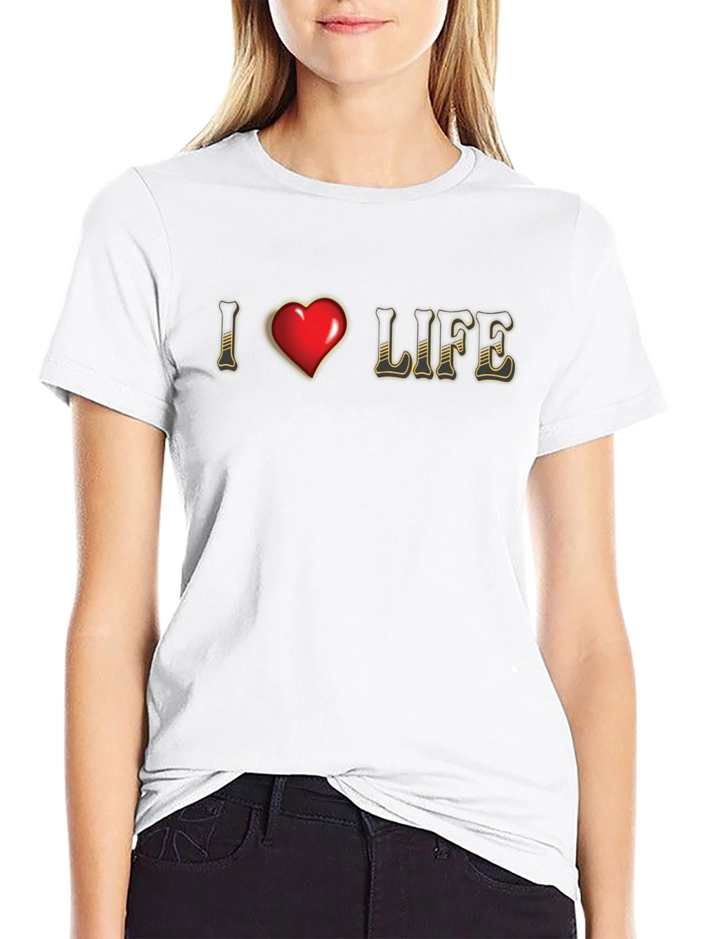 I Heart Life Graphic Tee - Stylish Comfort