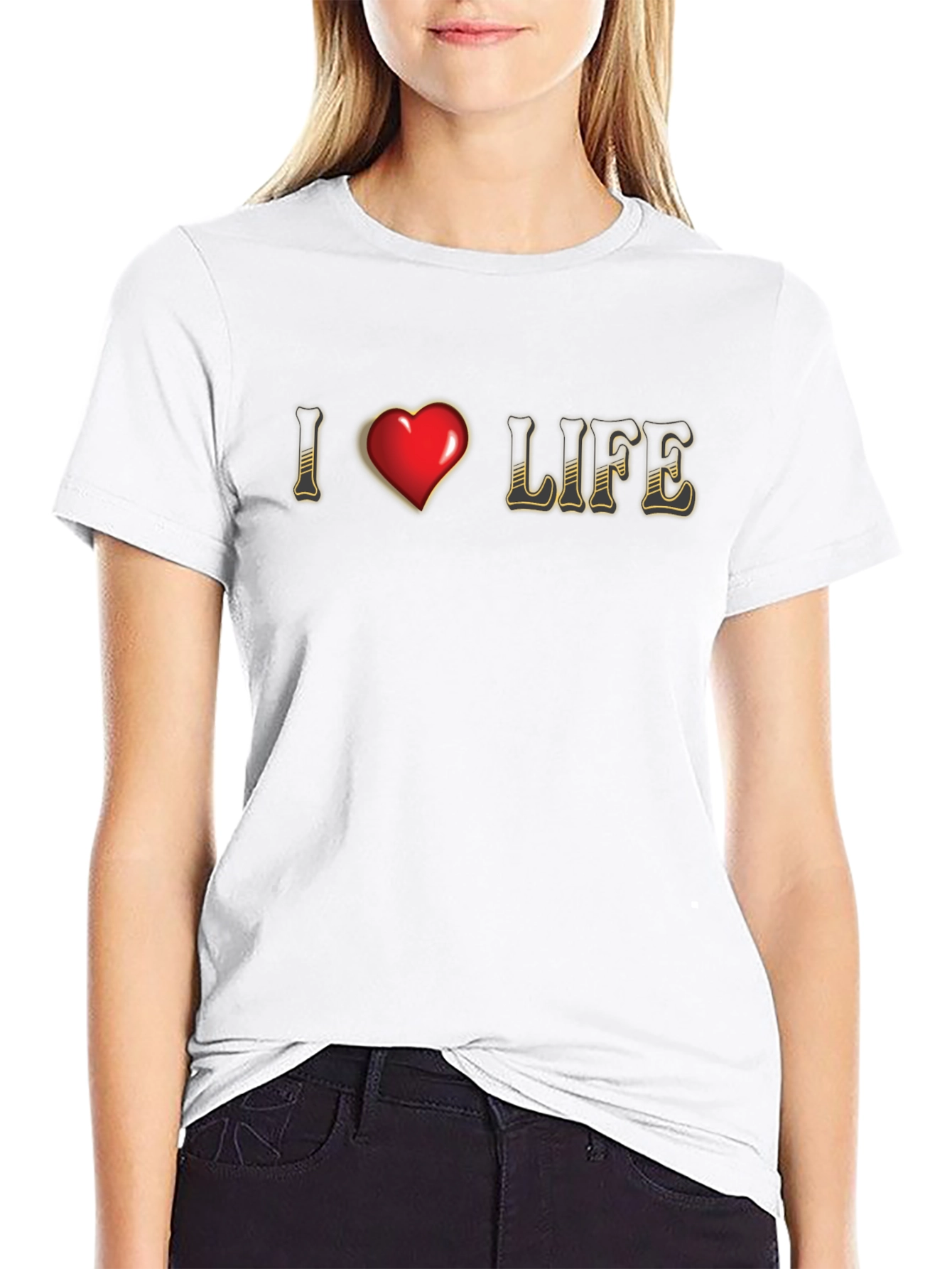 I Heart Life Graphic Tee - Stylish Comfort