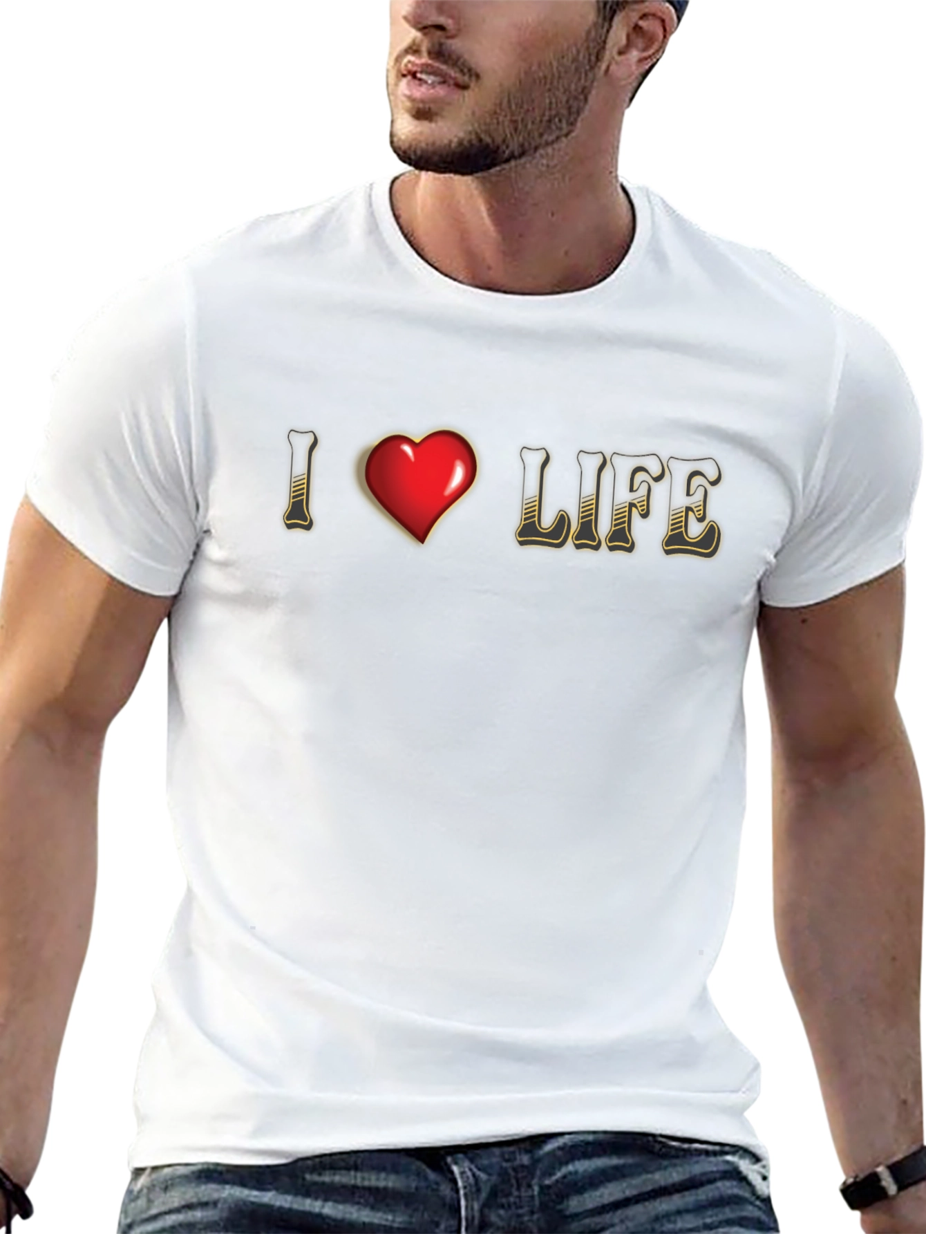 I Heart Life Graphic Tee - Stylish Comfort