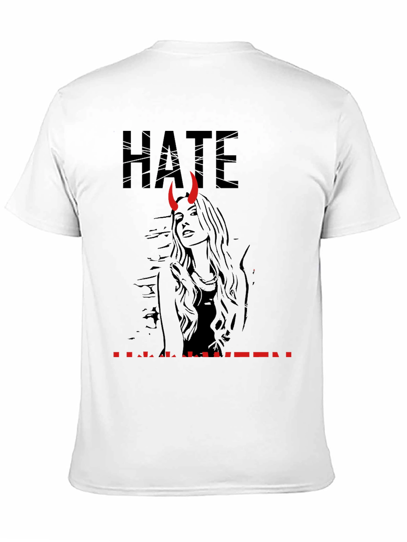 Hate Halloween Graphic Print T-Shirt