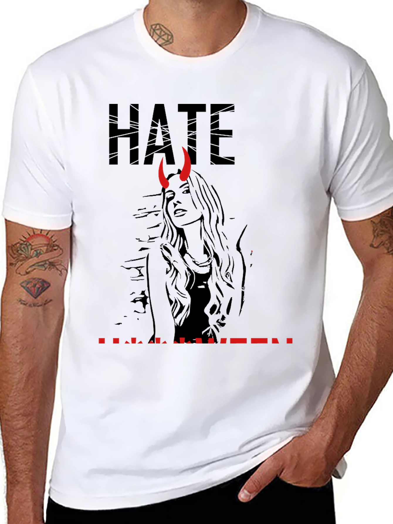 Hate Halloween Graphic Print T-Shirt