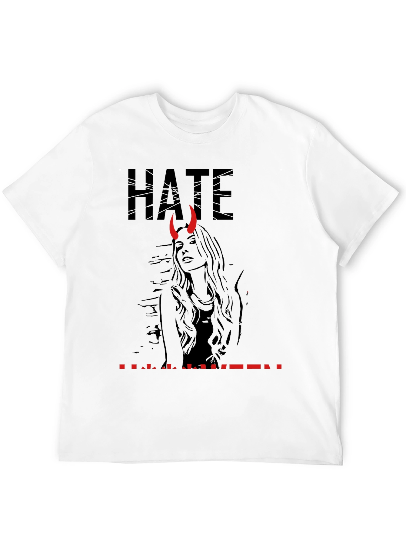 Hate Halloween Graphic Print T-Shirt