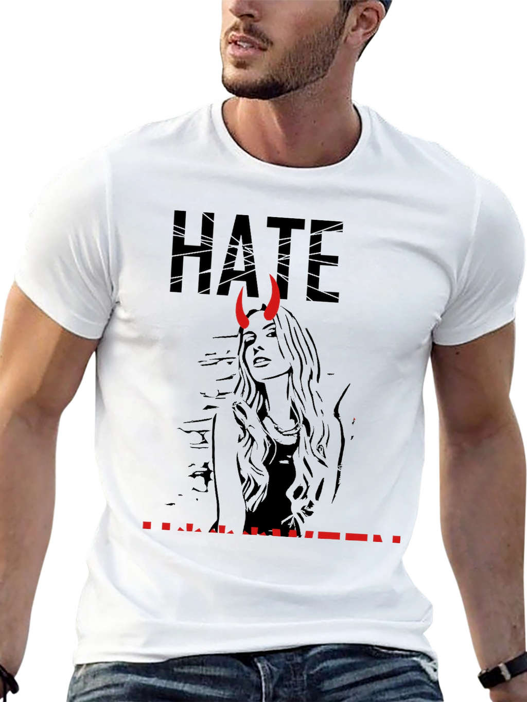 Hate Halloween Graphic Print T-Shirt