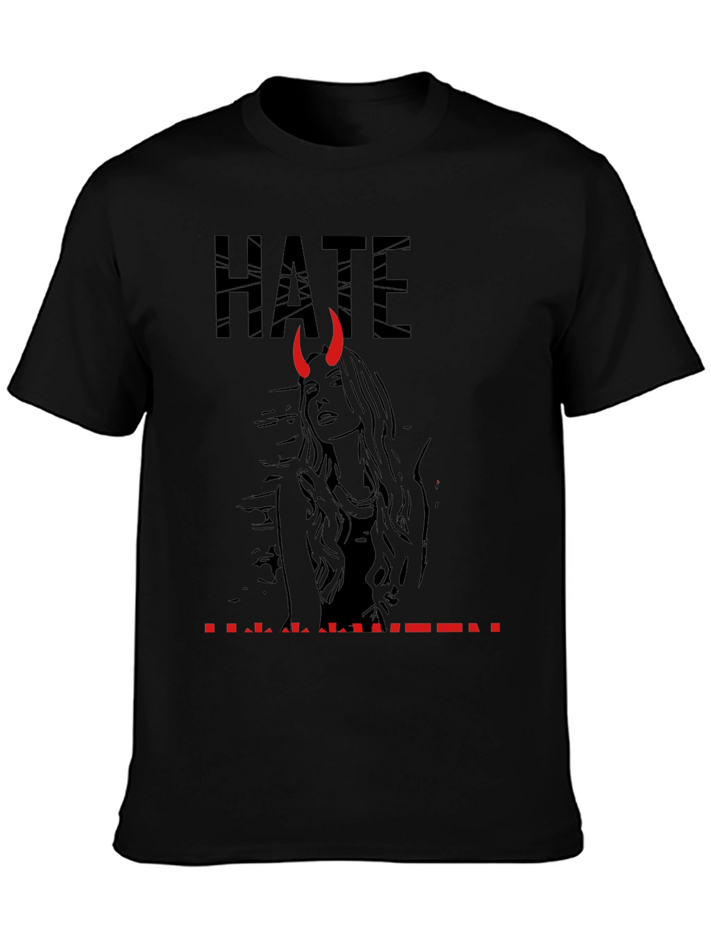 Hate Halloween Graphic Print T-Shirt