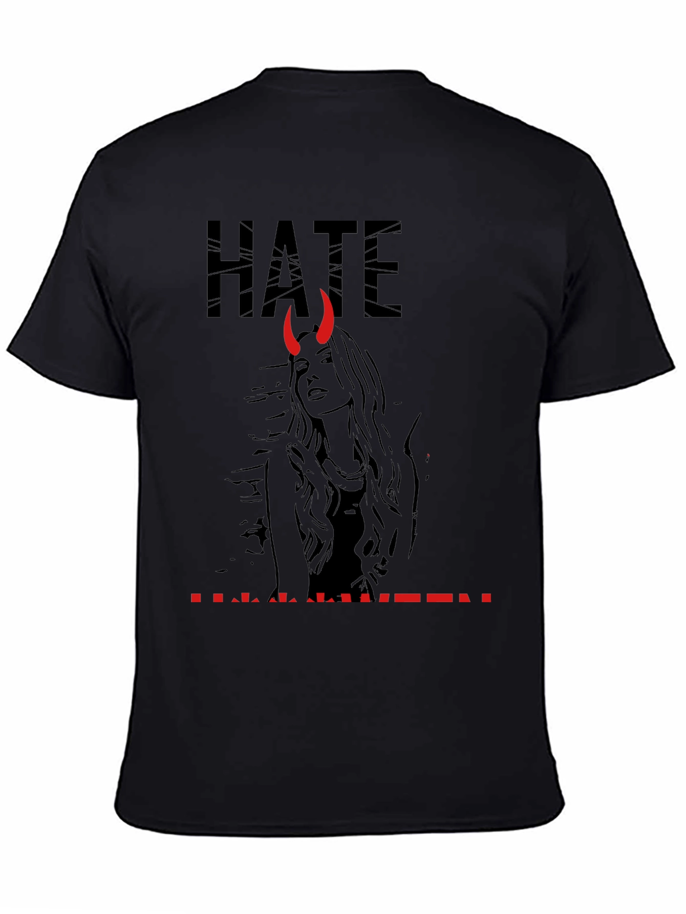 Hate Halloween Graphic Print T-Shirt