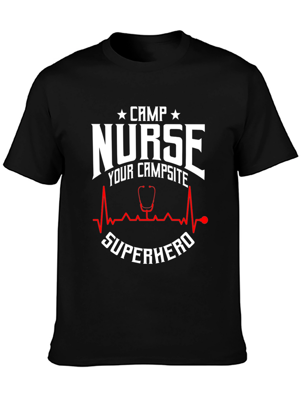 Camp Nurse Superhero Graphic T-Shirt