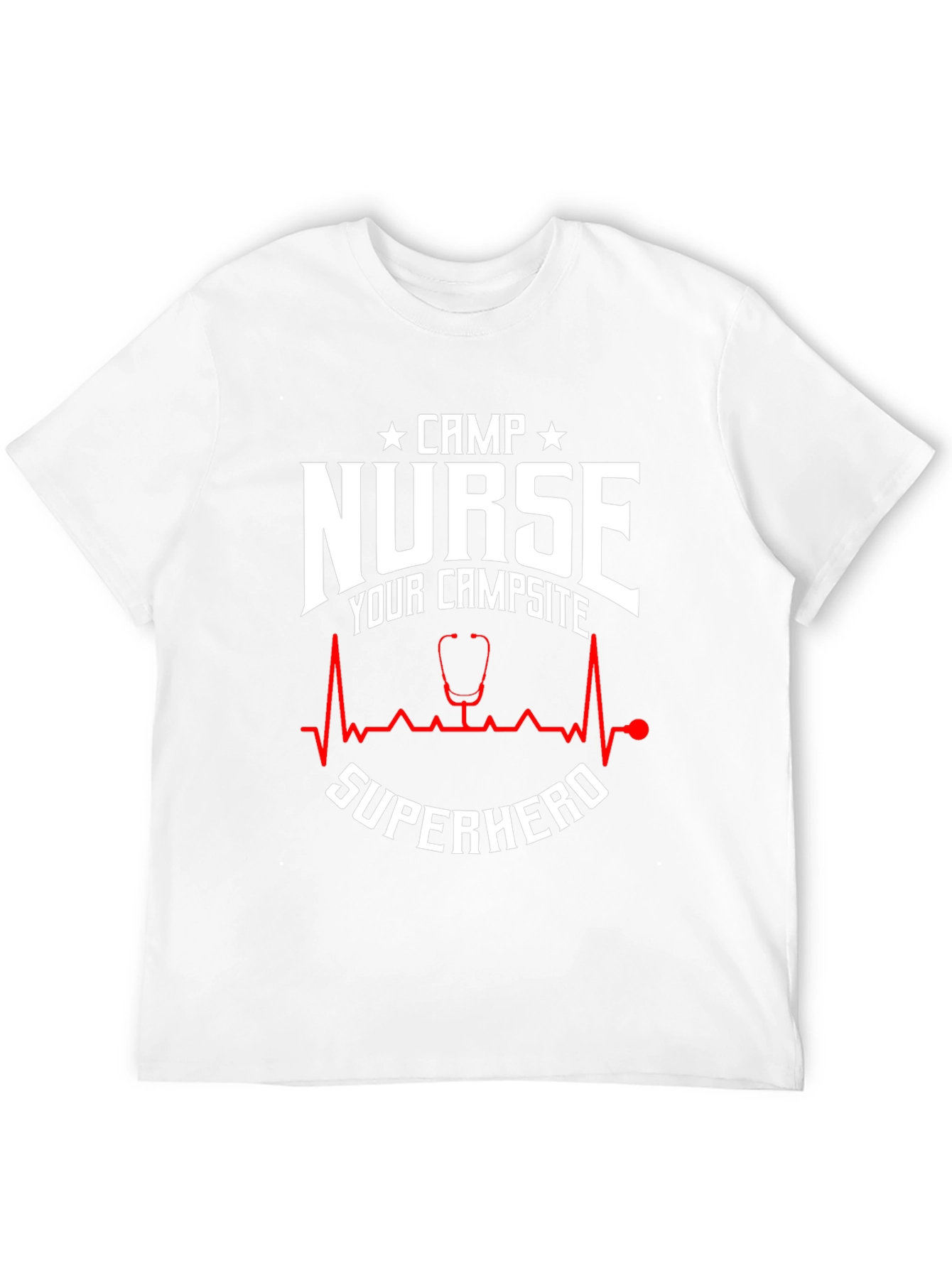 Camp Nurse Superhero Graphic T-Shirt