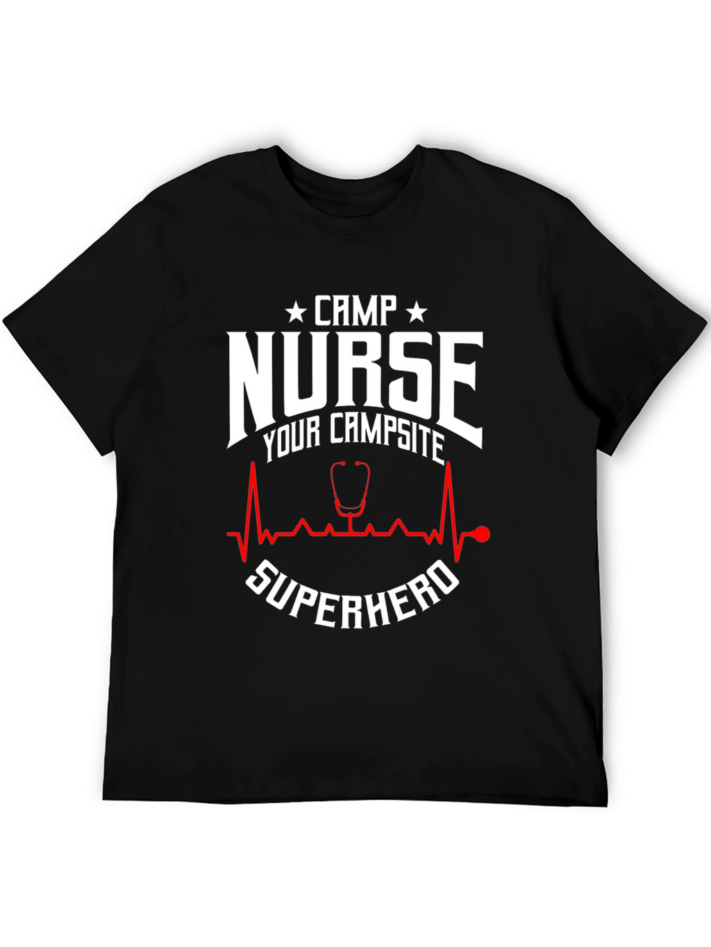 Camp Nurse Superhero Graphic T-Shirt