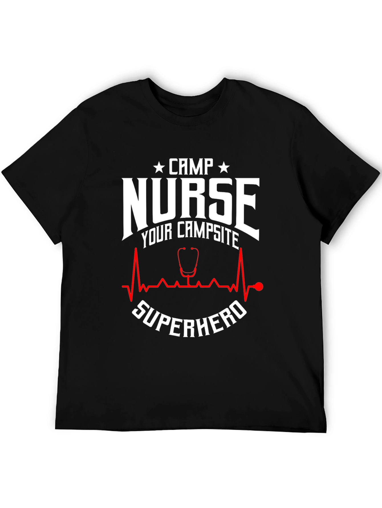 Camp Nurse Superhero Graphic T-Shirt
