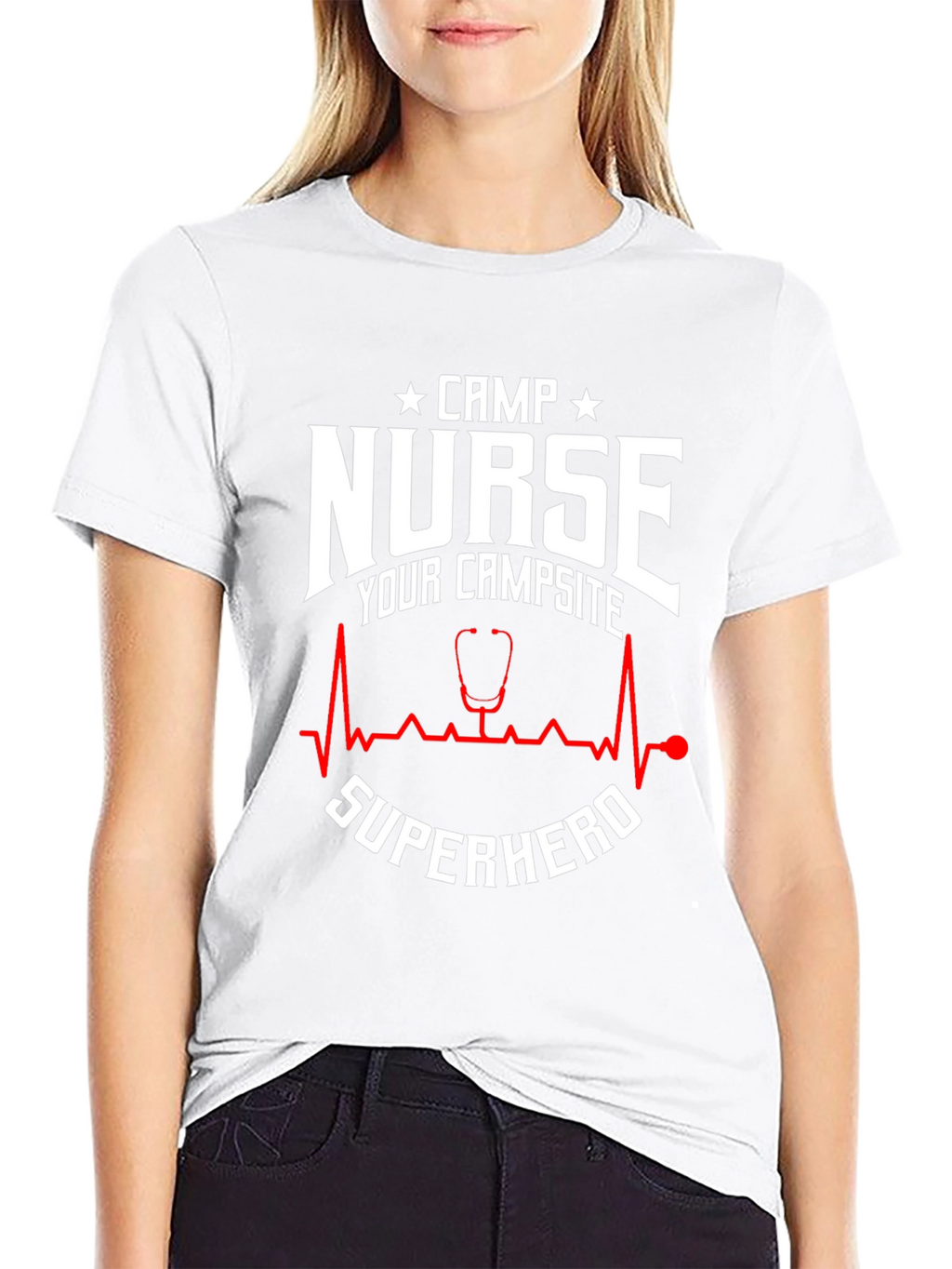 Camp Nurse Superhero Graphic T-Shirt