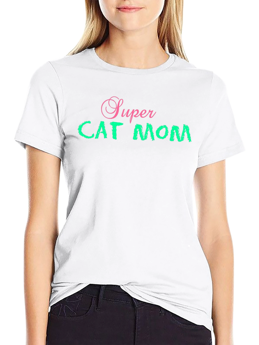 Super Cat Mom Graphic T-Shirt