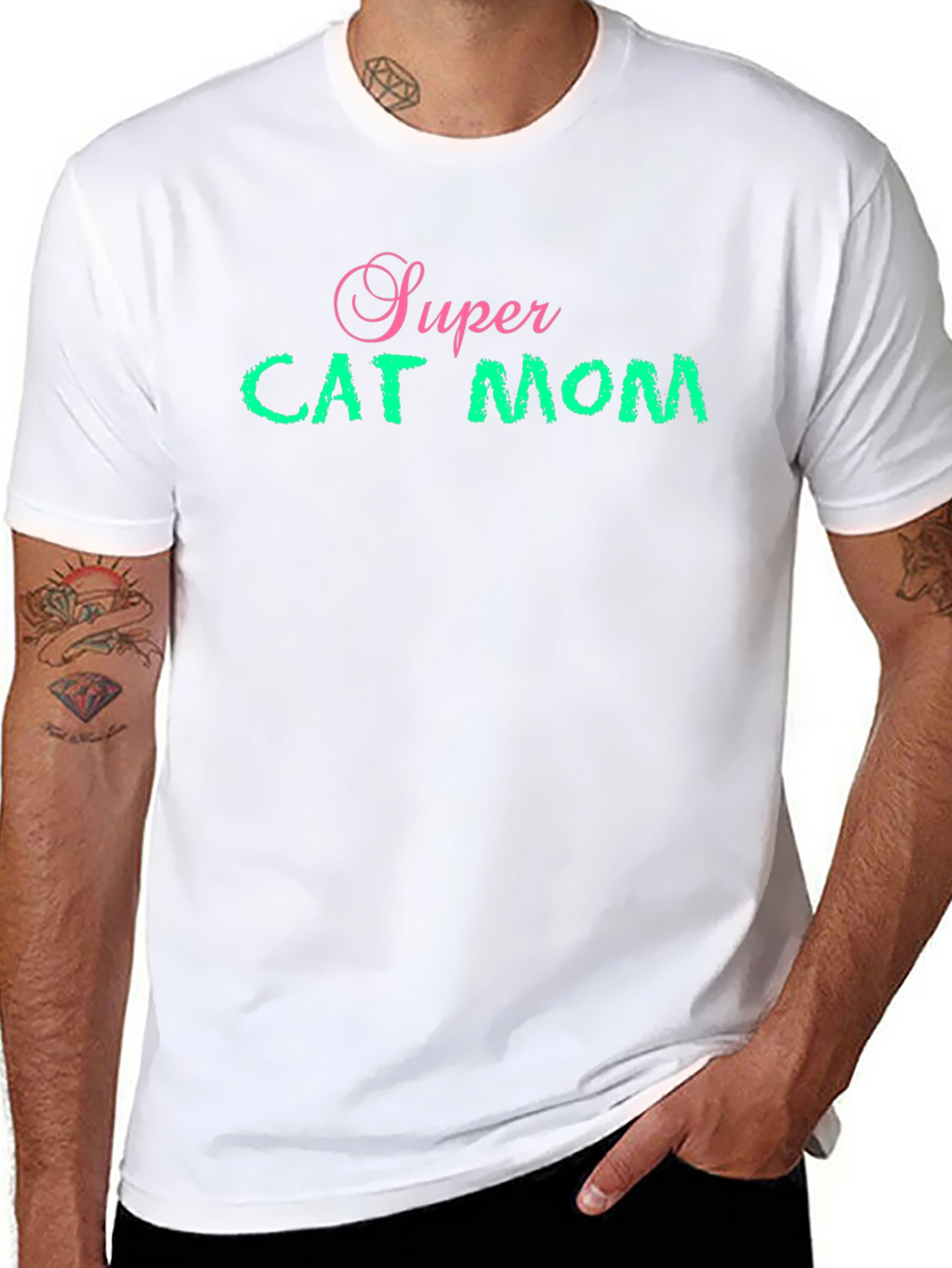 Super Cat Mom Graphic T-Shirt