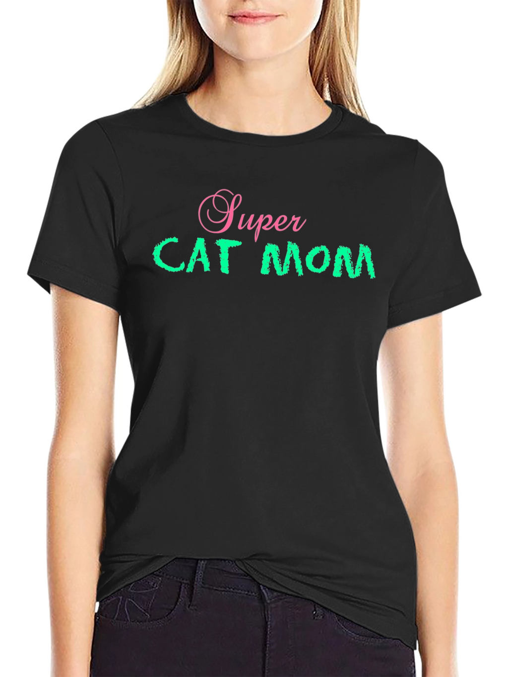 Super Cat Mom Graphic T-Shirt