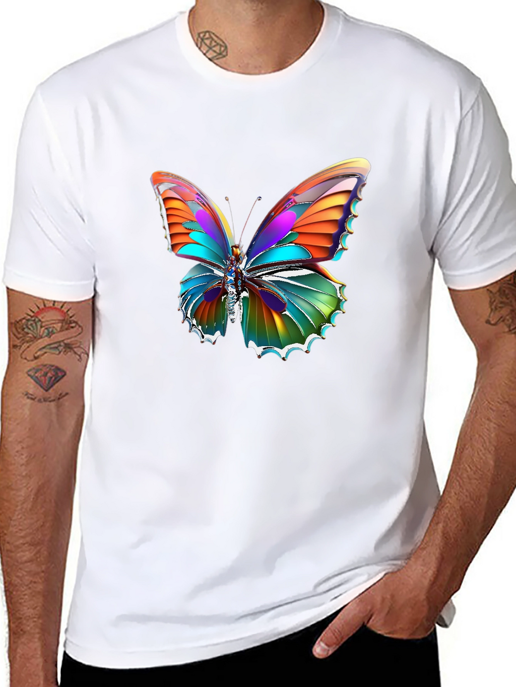 Butterfly Graphic Black T-Shirt