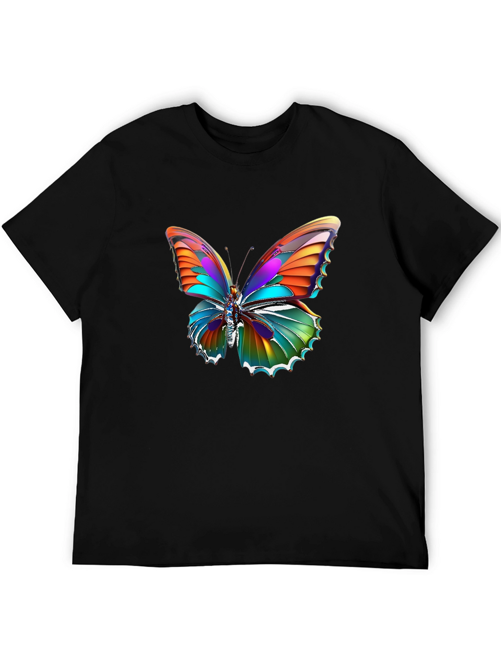 Butterfly Graphic Black T-Shirt