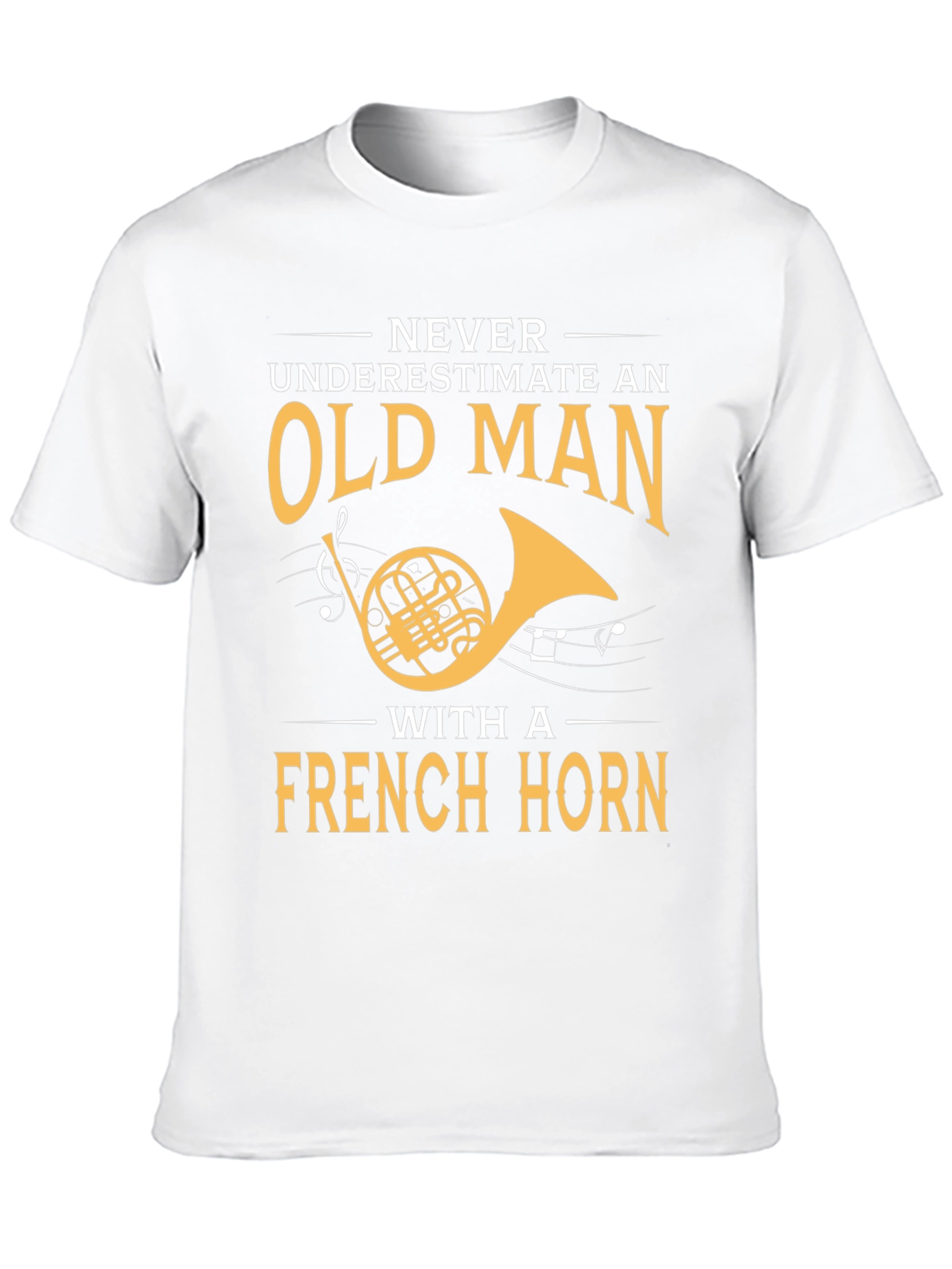 French Horn Player T-Shirt - Old Man Musician