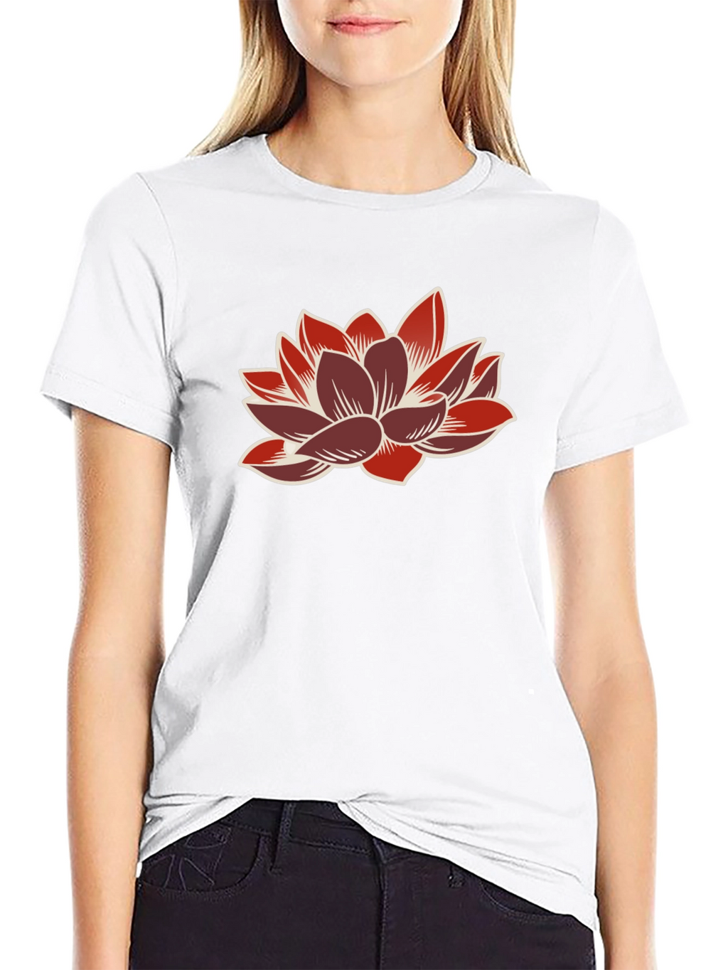Lotus Flower Graphic Tee - Stylish Casual Wear