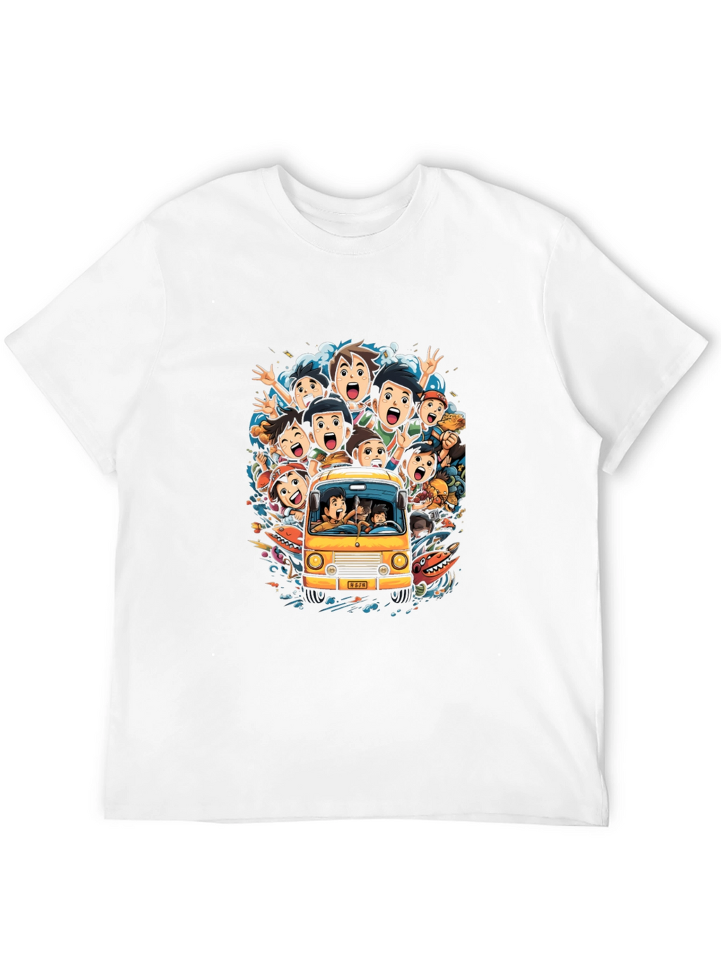 Cartoon Group Fun Ride Black T-Shirt