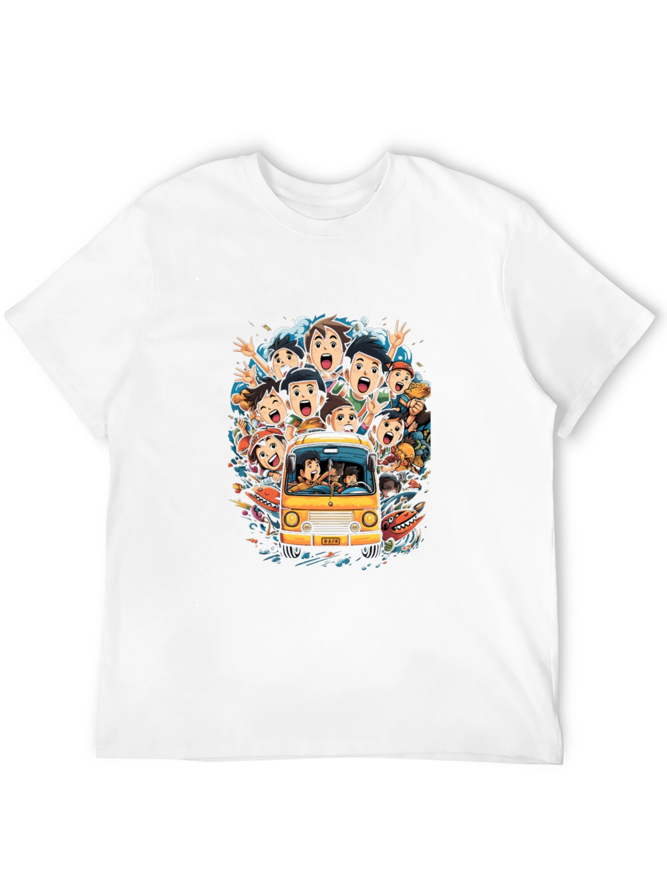 Cartoon Group Fun Ride Black T-Shirt