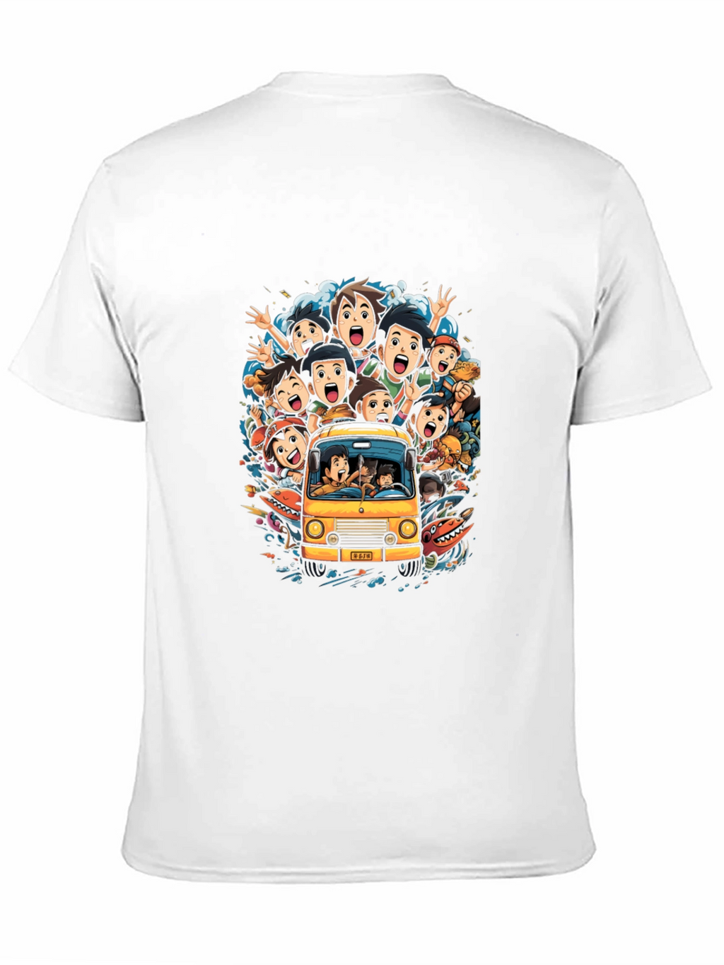 Cartoon Group Fun Ride Black T-Shirt