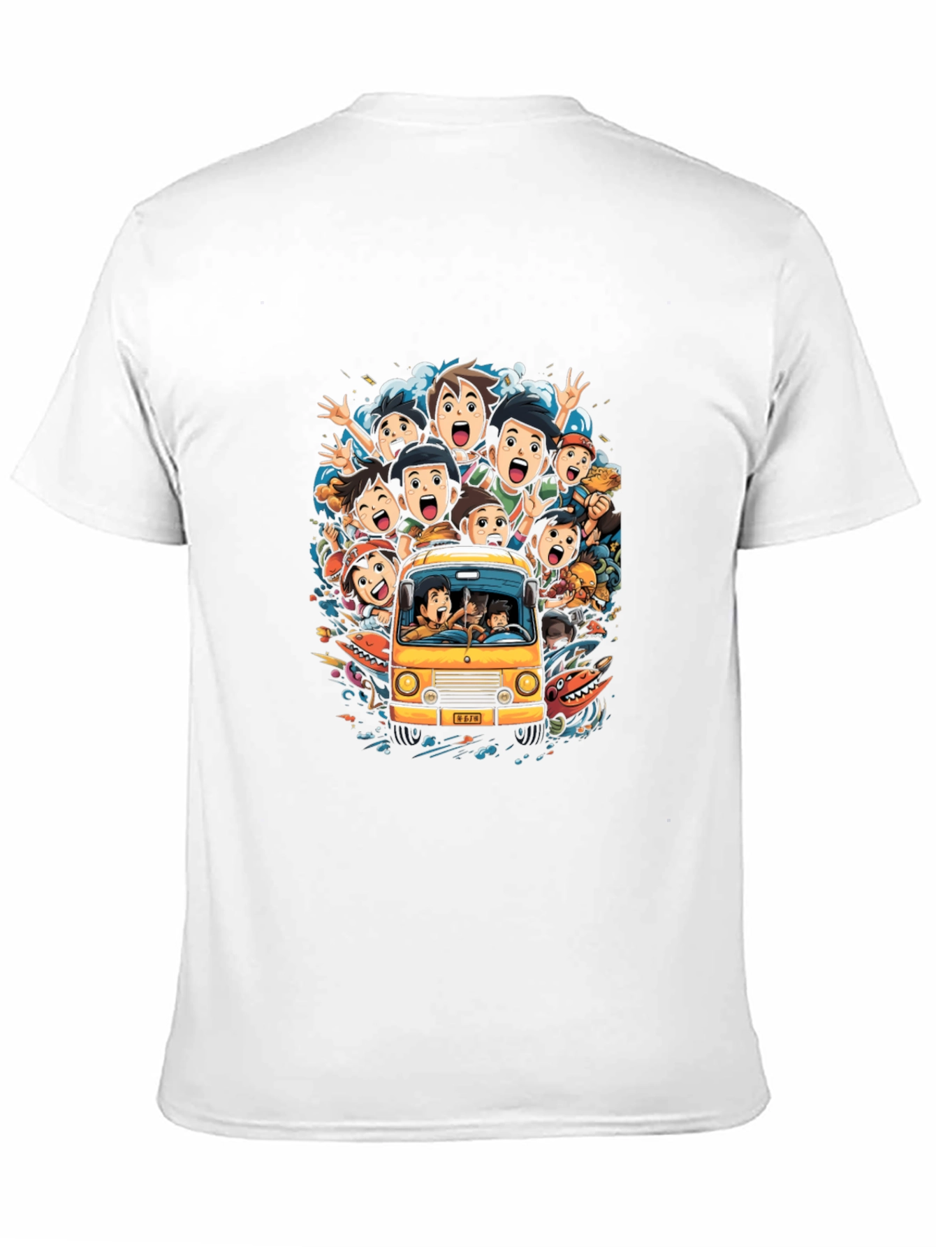 Cartoon Group Fun Ride Black T-Shirt