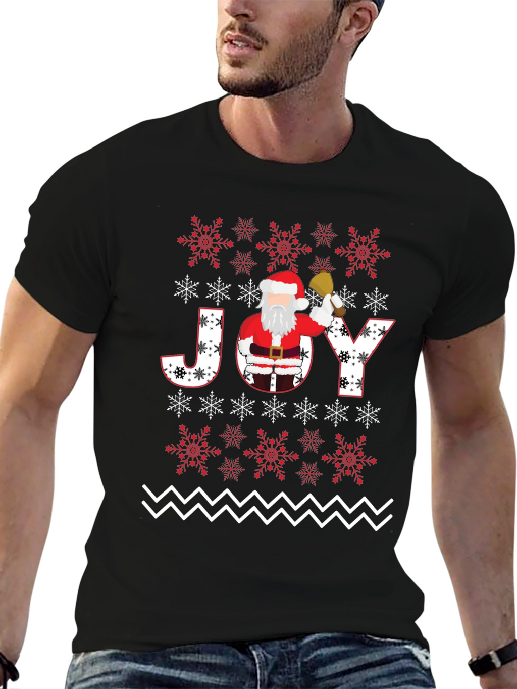 Christmas Joy Santa Graphic Tee