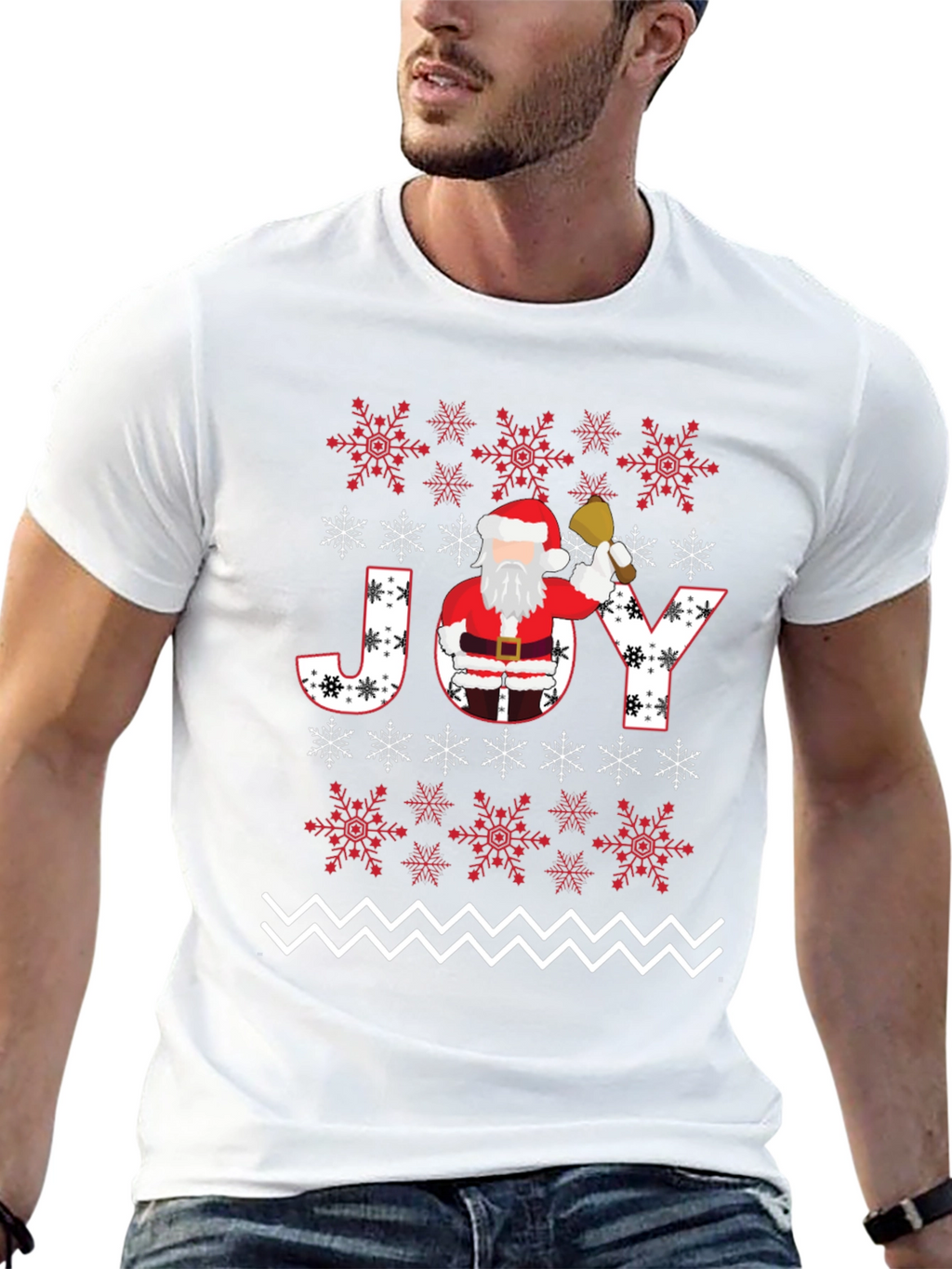 Christmas Joy Santa Graphic Tee