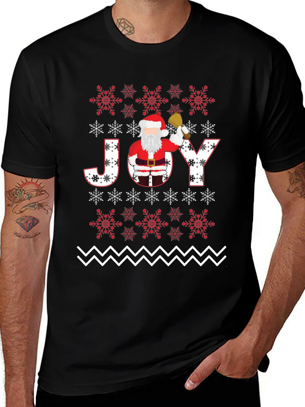 Christmas Joy Santa Graphic Tee