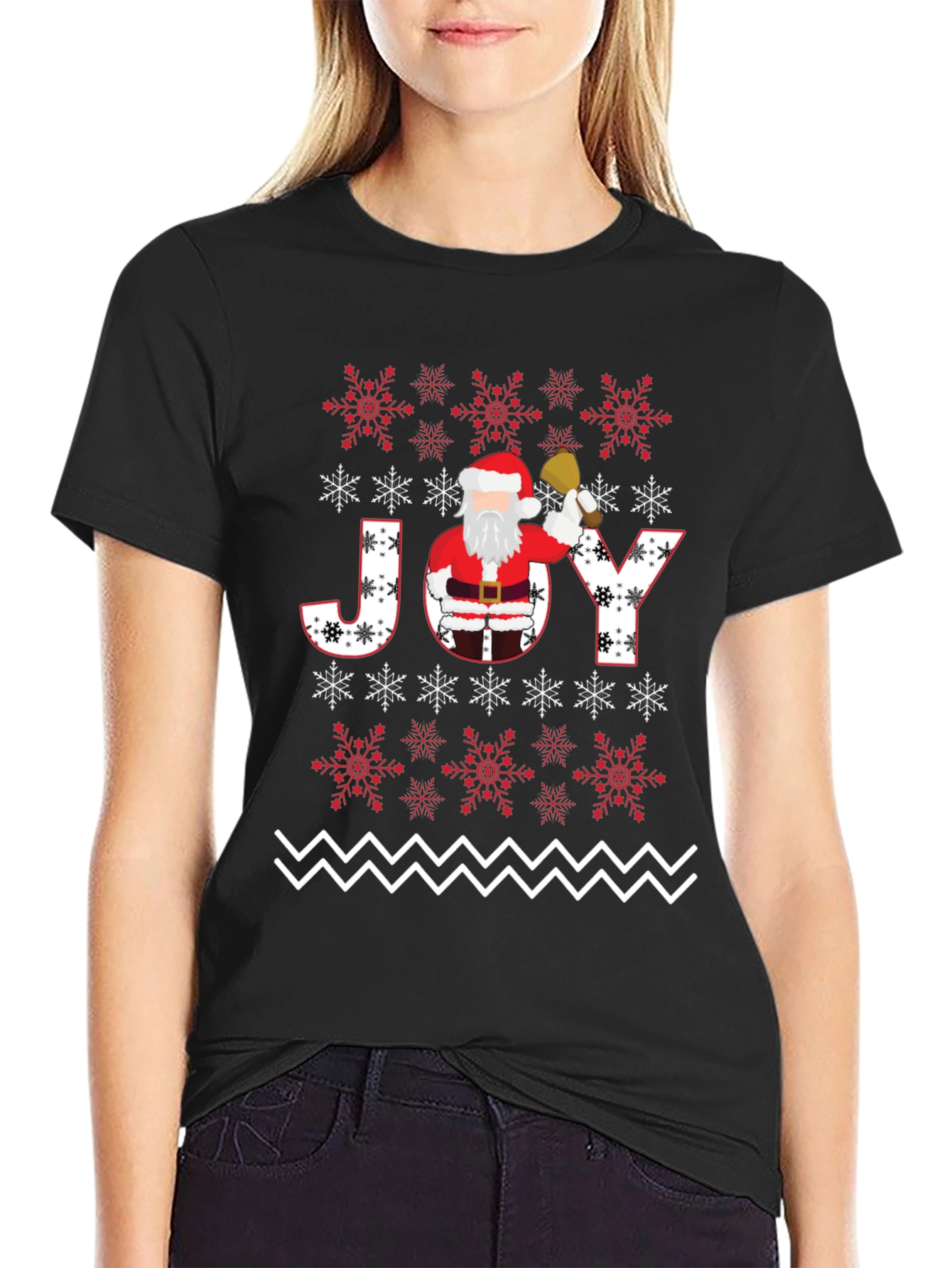 Christmas Joy Santa Graphic Tee